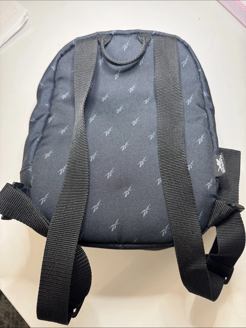 Reebok Black Mini Backpack with Subtle Logo Print. Excellent Condition